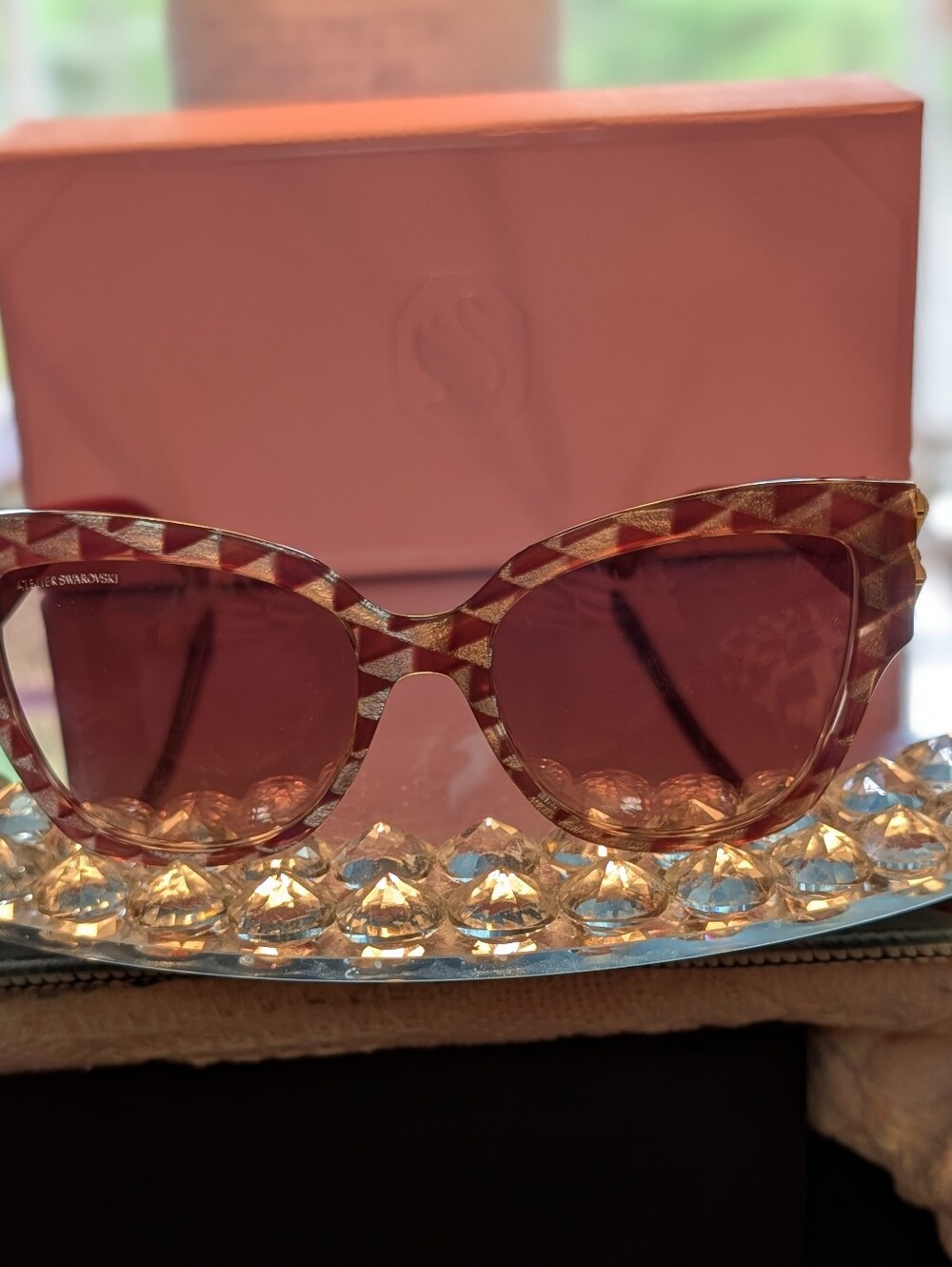 ATELIER SWAROVSKI Purple Sunglasses Limited Edition NWT - Picture 14 of 14